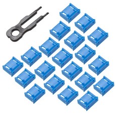 Fort Lee USB 포트락 잠금장치 키1pc 잠금알20pc블루, 1개