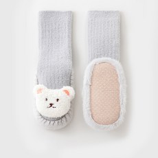 [꿈과별]복실곰 덧신 아기 겨울양말 겨울덧신 털신발