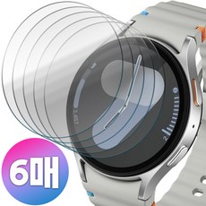 BULKON 3+3 갤럭시 워치 7 40mm 44mm 고투명 국산 PET 액정 보호 필름, 6개