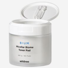 화이트리 비움 미셀라바이옴 토너 패드 180g, 80매입, 1개