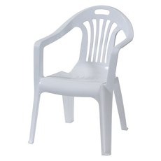 플라스틱의자 팔걸이의자 행사 편의점 포장마차 간이용 보조, 1개, 화이트