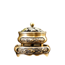 合金銅香爐 - 家用室內盤香爐 沉香檀香薰香爐 - 佛堂茶室適用, 1個