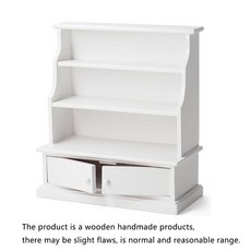 1:12迷你娃娃屋OB11書房客廳擺件書櫃儲存櫃置物架微縮場景櫃, 白色150g,包裝尺寸15*13*8.5cm, 1個