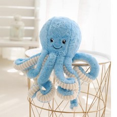 애착인형 문어인형 봉제 바다 생물 선물, 40cm, B. 푸른 문어