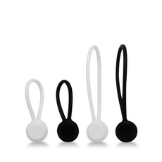 群加 PowerSync 矽膠磁力繞線器 磁性吸扣 彈性伸縮, 如文字說明, 1個, 白色11CM