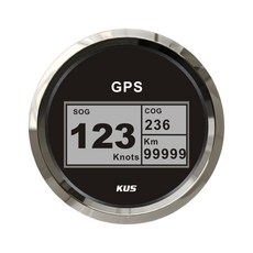 KUS 방수 차량 해양 디지털 GPS 속도계 삼각계 빨간색 노란색 백라이트 9-32V 85mm, 02 BS, 01 CHINA, 1개