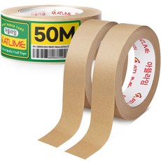 아뜰라임 크라프트 찢어쓰는 종이 포장 박스 테이프 18mm x 50m, 2개