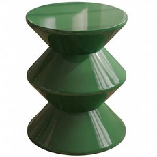 엔조이리빙 모래시계 스툴 3단 인테리어 의자 간이 테이블 화장대 보조 의자, 그린, 1개