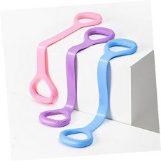 팔자형 실리콘 근력 운동 밴드 가정 체형 관리 전신 근육 탄력 저항 훈련 도구, 퍼플, 1개