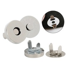 가방 의류 부자재 핀자석단추 18mm, 실버, 50개