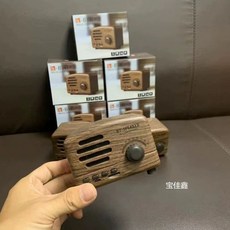 레트로 우드 스피커 캠핑용 월넛 블루투스 라디오 인테리어, A. BT01x 나무결 무늬 블루투스 스피커, A. 공식 표준 구성