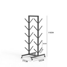 거치대 정리대 보관 요가 선반 랙 보관대 피트니스, 1, AL. 블랙 5단 휠 포함 요가 매트 10개 수납 가능