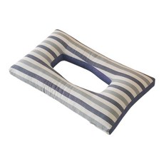 귀 피어싱 베개 폴리 에스테르 측면 수면 베개 귀 구멍 베개 귀마개 피어싱을위한 소프트지지 베개, 파란색