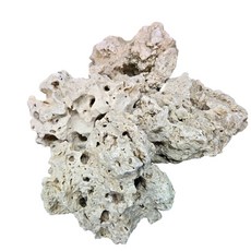 精緻咕咾石 4KG XL (20-30cm) 洞石 水族魚缸造景 盆栽園藝裝飾 多孔隙濾材, 1箱