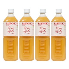 1L대용량 100프로 NFC 착즙주스 사과 샤르락 물한방울도 넣지 않은 사과즙 해썹, 4개, 1L