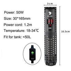 SUNSUN 수족관 잠수형 온도 물 50 일정한 240V 조절기 가열 히터 500W 막대 물고기 탱크 제어 220