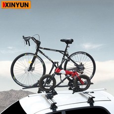 SUV 차량용 자전거 캐리어 루프형 거치대, 1개, 자전거 랙 블랙+가로막대