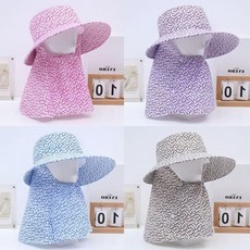 여성 야외 낚시 등산 밭일 농사 마스크 모자 자외선 완벽 차단 얼굴가리개 챙모자 여름 작업용 썬햇, 상세페이지 참조