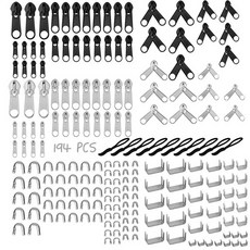 만능 셀프 지퍼 수리 세트 가방 의류, 1개, 194개입