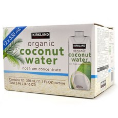 코스트코 커클랜드 시그니쳐 유기농 코코넛워터 3960ml(330ml x 12팩), 330ml