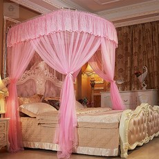 다소니디자인 캐노피 침대 모기장 180x200 핑크 사각캐노피모기장
