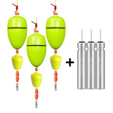 전자구멍찌 수중찌 찌낚시 채비완성 구멍찌 3세트, 1호, 그린, 1개