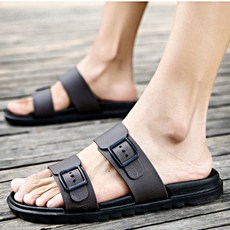 라온샵 슬리퍼 투버튼 샌들 여름신발 바캉스 데일리 비치슈즈 남성샌들 패션샌들