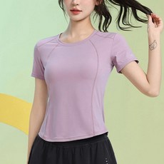 女款運動套裝 透氣速乾跑步瑜伽健身短袖上衣與短褲