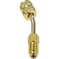 미니 스플릿 시스템용 R410a 어댑터 키트 5 16인치 암 1 4인치 수 충전 진공 포트 5V1 밸브 코어 황동 호스 피팅 커넥터 에어컨 냉동 HVAC 서비스용 2351351, 45°-1Pcs