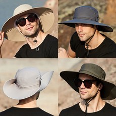 COYOL HAUKI 男款素色遮陽登山帽, 02) 米色