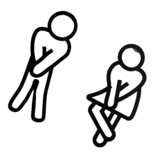 모어벨 남여 공용화장실 표지판, 블랙