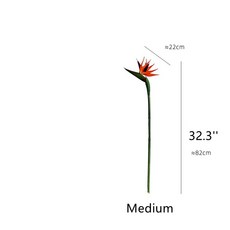 대형 극락조 인공 열대 꽃 천국 조류 식물 홈 오피스 정원 장식 꽃꽂이, Flower Medium 1pc
