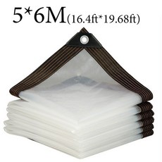 방수 타프 대형 커버 3X5X4X6 투명 파티오 방수포 온실 2X7 식물 정원 캠핑 썬룸 10, 5x6m