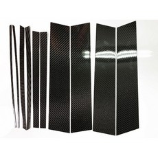 10PCS真碳纖維窗柱面板蓋適合15-21 X253 GLC300 GLC43, 1個