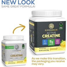 Sunwarrior(선워리어) Vegan Sport 활성 크레아틴 일수화물 레모네이드 350g, 1개, 50회분