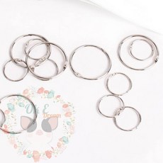옥이드림 카드링 20mm 200개 제본기링 바인더링 철링