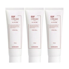 공스킨 저자극 주름개선 탄력증진 줄기세포 EGF 올인원 크림, 3개, 100ml