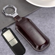 야마하 티맥스560 호환 리모컨 키케이스 키홀더 가죽 장식, 브라운