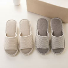 LIVENA 사계절 커플 실내화 남녀 세트(아이보리+브라운)