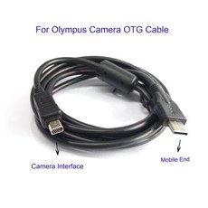 카메라 OTG 케이블 CB-USB6 12P-USB C 타입 휴대폰 카메라 사진보기 올림푸스 SZ-10 SZ-30 E-M1 FE-120 SP-310 호환, 1.5m, Black, 1개