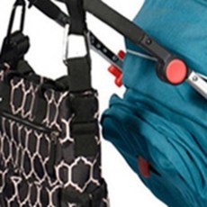 유모차 백 가방 벨크로 찍찍이 걸이, 레드, 1