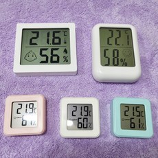 고급 디지털 온습도계 작은 미니 주방 거실 사무실 책상 온도계 습도계 깔끔한 인테리어 소품, HTC-3(화이트)