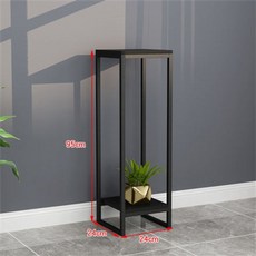 높은 화분 받침대 인테리어 철제 베란다 선반 정리대 화분거치대, 2단, 블랙프레임 블랙보드 95x24 와이드