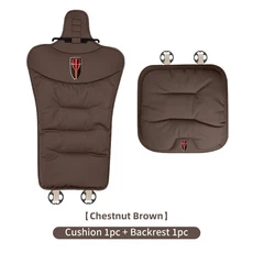 새로운 럭셔리 자동차 천공 통기성 모델 쿠션 부드러운 등받이 시트 커버 Hongqi HS5, 07 ChestnutBrown 1Set