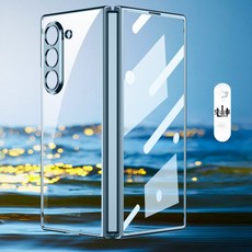 適用於三星Zfold6摺疊手機殼電鍍殼膜一體幻影透明簡約保護套