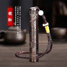 檀木製 火折子造型 USB電子打火機 防風點煙器, 無具體規格, 貔貅+掛繩+簡裝
