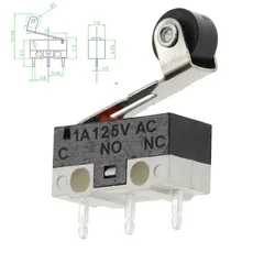 20/100/1000Pcs 3Pin 마이크로 리미트 스위치 SPDT 순간 푸시 버튼 1A/125V 마우스 핸들 롤러, 06 PULLEY, 02 20PCS