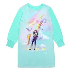 해외 Unicorn Academy 여아용 나이트가운 부드럽고 귀여운 파자마 유니콘 사랑 미국매장정품+ 1706187, .0003.육번.