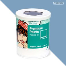 노루페인트 팬톤 내부용 실내벽면 무광 페인트, 164120DuskBlue, 1L, 1개