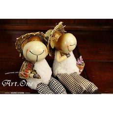 鄉村風羊咩咩布腿娃娃(2入一組) 居家特色鄉村玩偶 擺飾, 1個